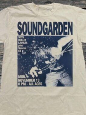Soundgarden band white t-shirt reprint